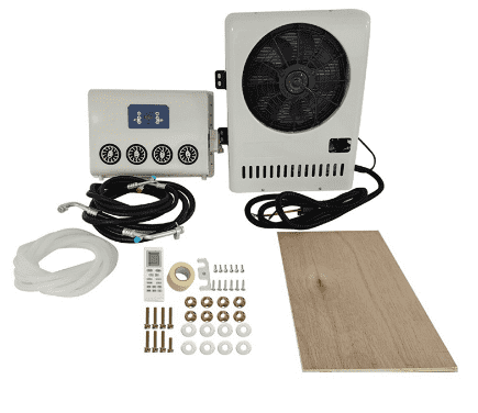 12 volt Truck air conditioner Electric Parking split ac unit 12V 8000BTU Camper Van Car automotive bus rv semi truck dc air conditioning Fit for Excavator Motorhome Cranes