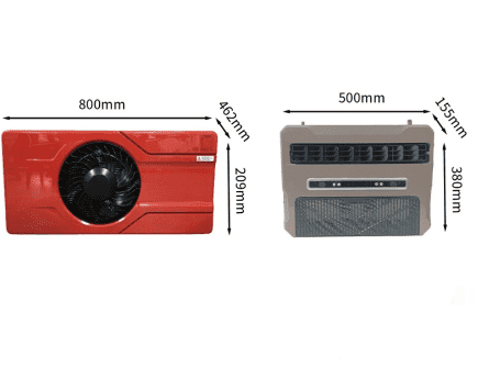 12V Air Conditioner 9500BTU, Mini Split 12 Volt Air Conditioner, Semi Truck 12 Volt DC Air Conditioner, Cooling Low Noise for Big Rig Sleeper, Semi Trucks, Pickup, Trucks, Car, RV, Vans, Buses