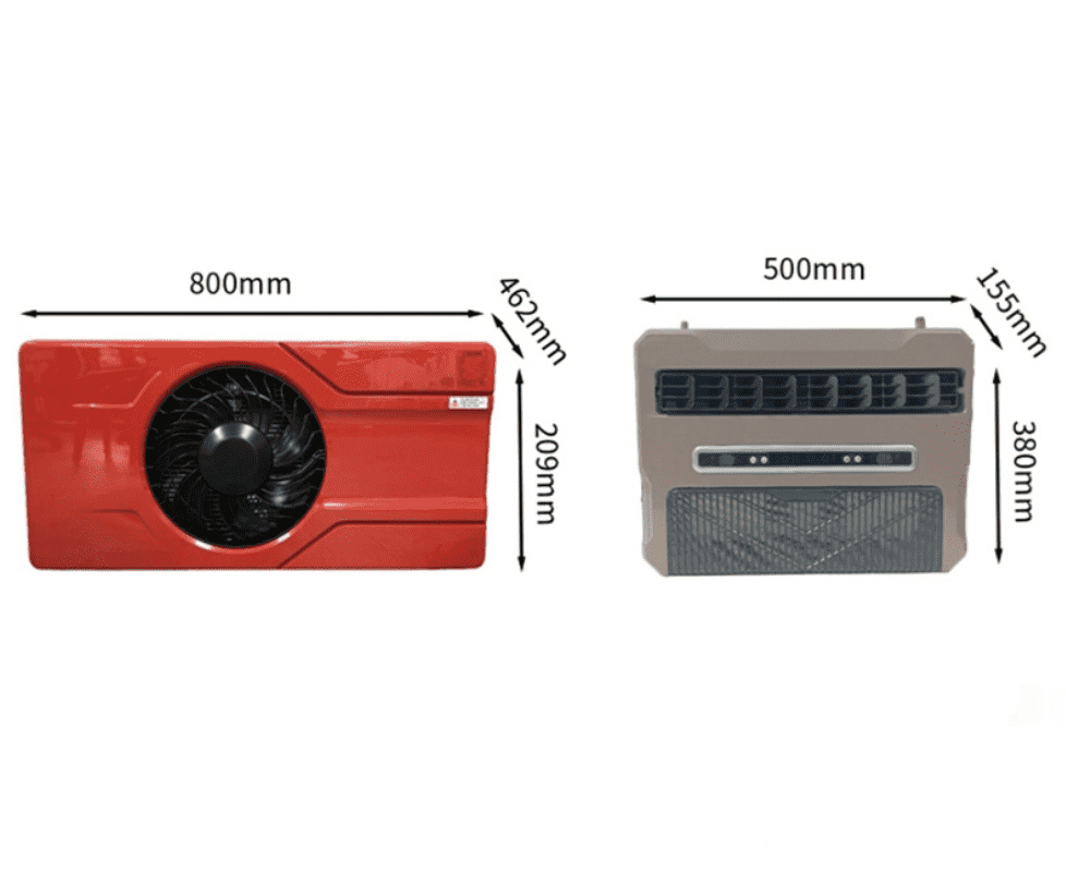 12V Air Conditioner 9500BTU, Mini Split 12 Volt Air Conditioner, Semi Truck 12 Volt DC Air Conditioner, Cooling Low Noise for Big Rig Sleeper, Semi Trucks, Pickup, Trucks, Car, RV, Vans, Buses