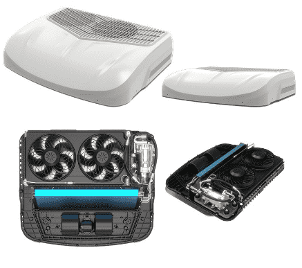 12V rv rooftop air conditioner 10000BTU Dual Fan Electric Parking dc air conditioning Fit for Motorhome Camper Van Truck Excavator off-road vehicle SUV Bus New energy